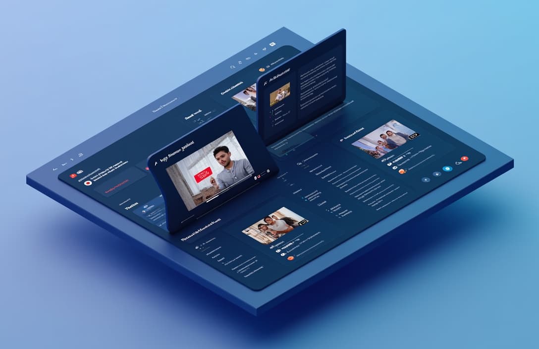 VidSumUp Dashboard mit Zusammenfassungen und Transkripten